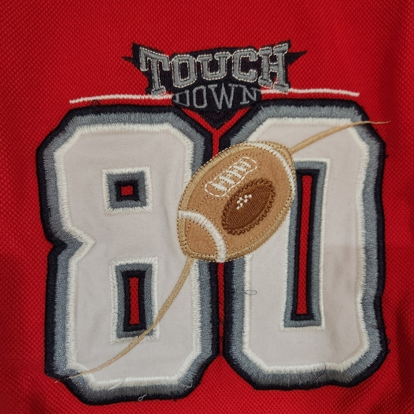 KHQ Vintage Stiched Football Long Sleeve Toddler Shirt Size 5 Red - Picture 2 of 3